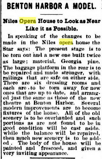 Star Theatre - July 27 1900 Article Implies Star Theatre May Have Been Old Opera House